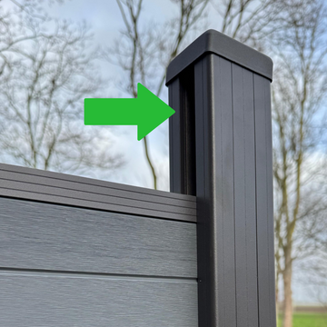 Aluminium Tuinpaal voor schutting 300cm