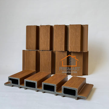 Muster Verbundstoff-Fassadenprofile: Amber Teak