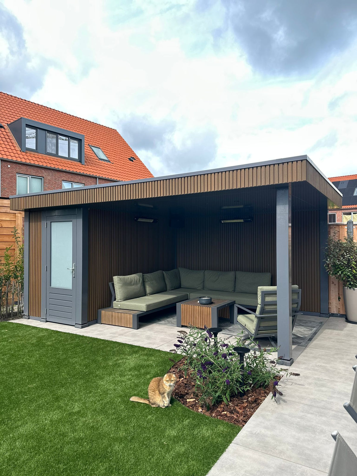 Verbundstoff-Fassadenverkleidung I 290cm I Golden Teak