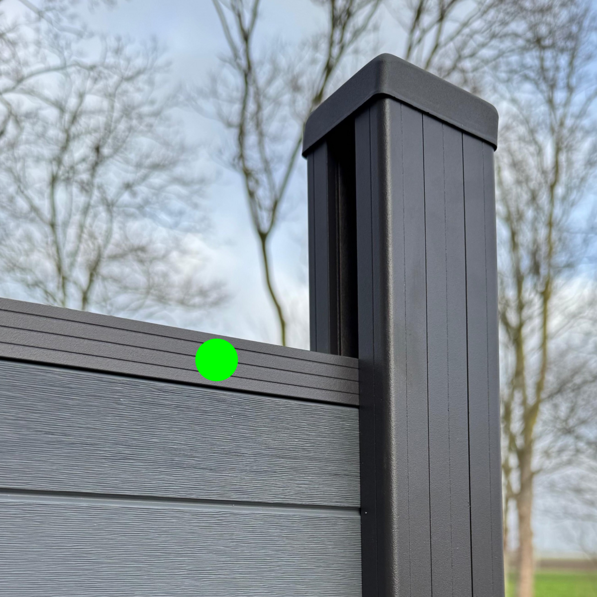 WPC-Zaun pro Set – Doppelseitig Grau