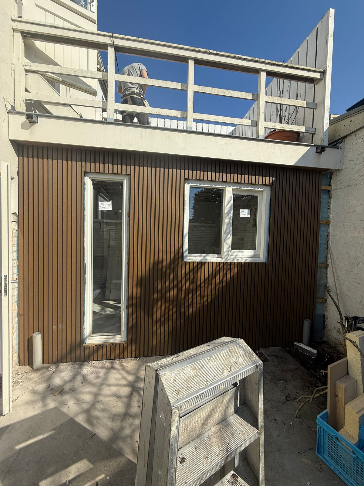 Verbundstoff-Fassadenverkleidung I 290cm I Golden Teak